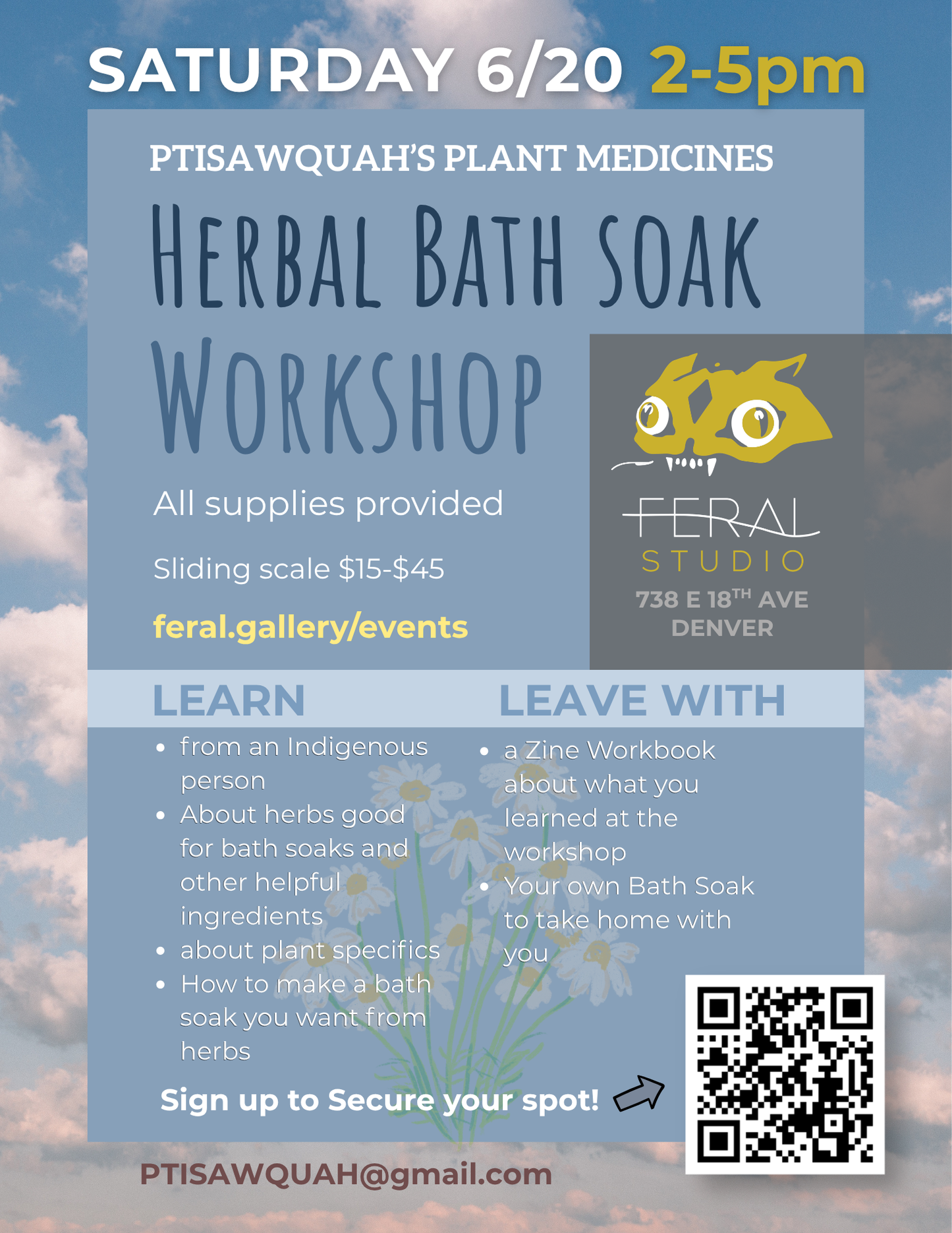 Herbal Bath Soak Workshop w/ Ptisawquah